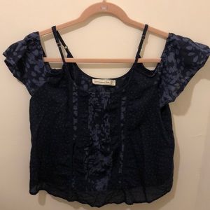 Abercrombie peep shoulder blouse